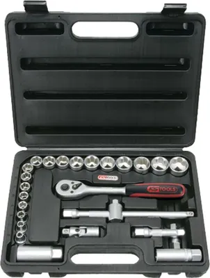 Produktbild von KS Tools 911.0626, Steckschlüssel-Satz, 3/8", 26 Kopf/Köpfe, Chrom-Vanadium-Stahl, 2,7 kg