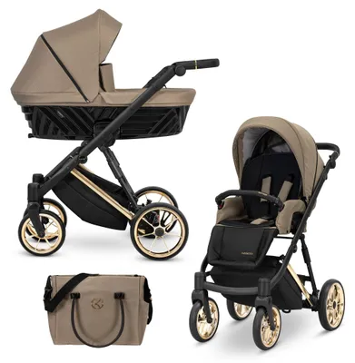Produktbild von Kinderwagen Kunert Ivento Premium 2in1 - goldene Rahmenfarbe - Farbe: Caramel Macchiato