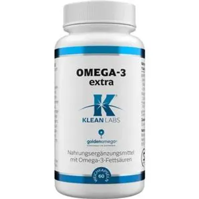 Productafbeelding van Omega-3 supplement capsules, Klean Labs, 60 stuks