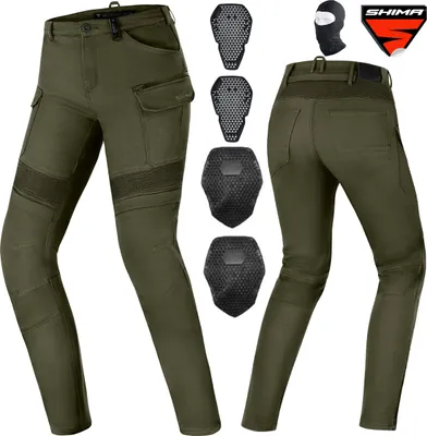 Obrázek produktu pro SHIMA Giro 3.0 Motocyklové Kalhoty Dámské s Chrániči Airforce Chrániče Kolen Motokalhoty Krátké Velikosti Cargokalhoty 30/32