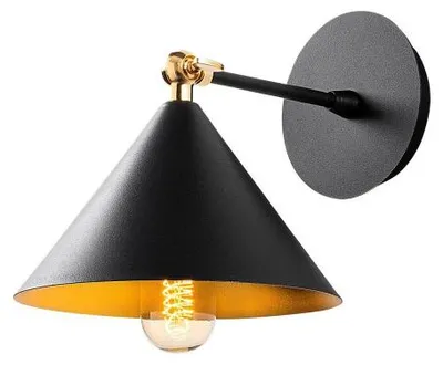 Image de Applique murale Lampe en métal noir - L 19 × P 26 × H 20 cm - E27 Max 40 W - IP20
