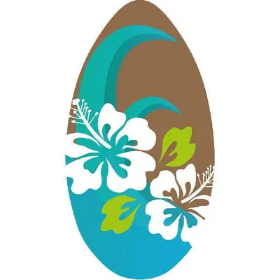 Produktbild von Skimboard Flower Blue/brown