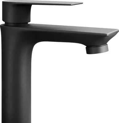 Produktbild von Planetmöbel Waschtischarmatur mit Keramik Kartusche, Einhebelmischer, Höhe 17 cm, schwarz