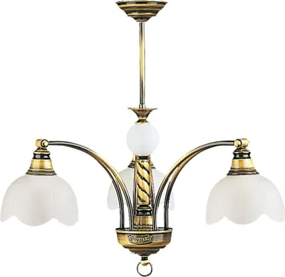 Produktbild von Deckenleuchte in Messing Metall 3-flammig Wohnzimmer Esszimmer Jugendstil wohnlich TOBSYN Deckenlampe