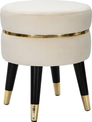 Image de Mauro Ferretti tabouret Paris Ø 35x40,5 cm crème noir