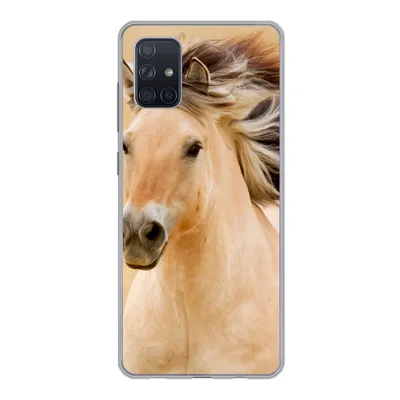 Produktbild von MuchoWow® Handyhülle Schutzhülle Hülle für Samsung Galaxy A71 Pferde - Tiere - Mähne - Porträt Silikon Softcase Handy Hülle - Kartenbesitzer