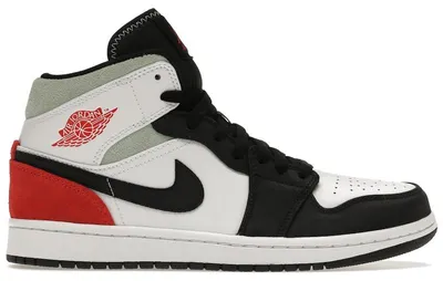 Imagen del producto de Air Jordan 1 Mid SE, color rojo y negro, talla EU: 46