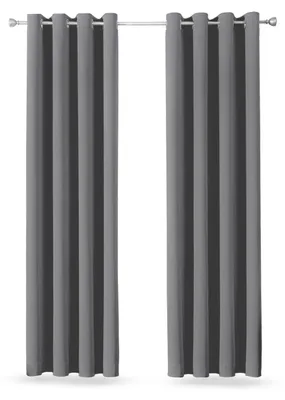 Immagine prodotto di Tende oscuranti, isolanti acustiche e termiche - Grigio, 135x220 cm (set di 2)
