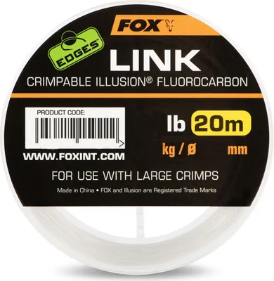 Produktbild von Fox Fishing Edges Link Crimpable Illusion Fluorocarbon 0,64 mm 20 m 35 lbs Angelleine