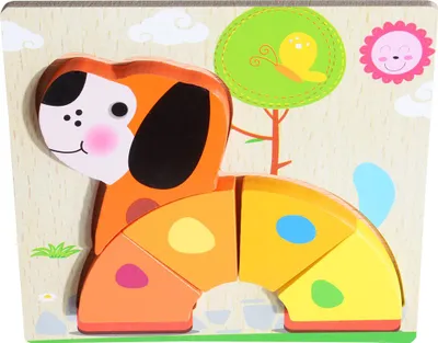 Zdjęcie produktu dla 3d Drewniane Puzzle Nauka wczesnych zabawek edukacyjnych dla dzieci Kids dog
