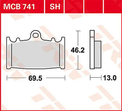 Produktbild von TRW Bremsbelagsatz MCB741 VL1500 Intruder C1500 WVAL