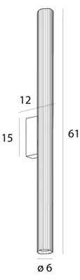Obrázek produktu pro LED nástěnné svítidlo FAYETTE, zlaté, 12 W, teplá bílá, 780 lm, hliník, rozměry: 61 x 6 x 12 cm, IP44, Maxlight