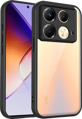 Image de Coque pour Infinix Note 40 5G transparente avec cadre TPU, antichoc Noir