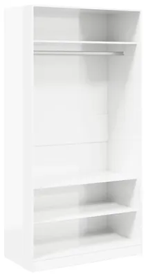 Zdjęcie produktu dla vidaXL Szafa biały wysoki połysk 100x50x200 cm materiał drewnopochodny