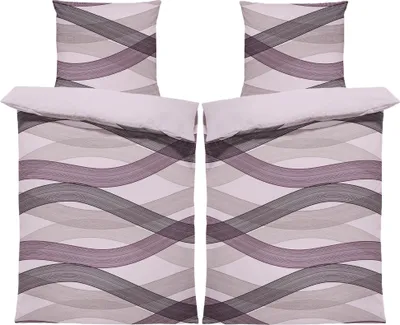 Produktbild von 4 teilig Winter Biber Bettwäsche 135x200 cm Welle kuschelig Flanell Baumwolle