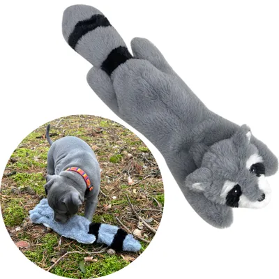 Immagine prodotto di Peluche per cani con squeaker - procione, 45 cm