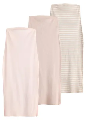 Produktbild von THE SET Damen Geripptes Bandeau-Kleid, 3er-Pack