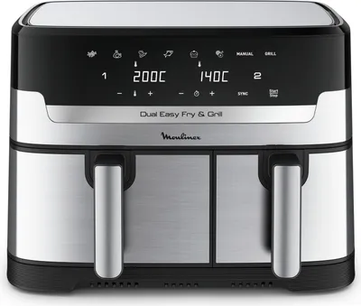 Image de Friteuse sans huile 8.3l 2450w inox/noir - Moulinex - EZ905D20 -