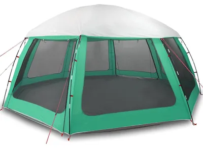 Produktbild von vidaXL Poolzelt mit abnehmbarem Überzelt Netzwänden Meergrün 612x612cm