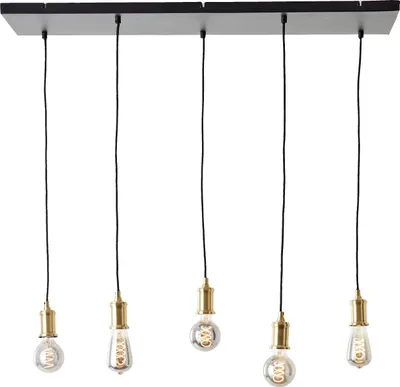 Produktbild von Hängelampe, 133 x 35 x 95 cm, 5 x E27, max. 60 W, kürzbar, Metall