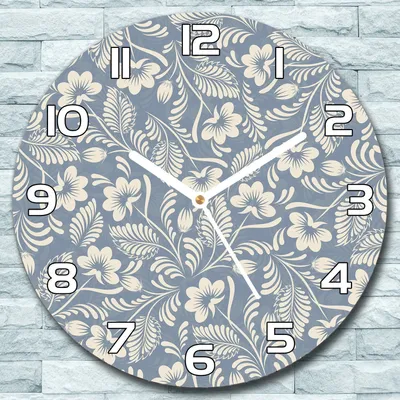Produktbild von Wanduhr aus Glas Rund fi 30 Volksblaue Blau Grau Quarz Deko Schlafzimmer Büro