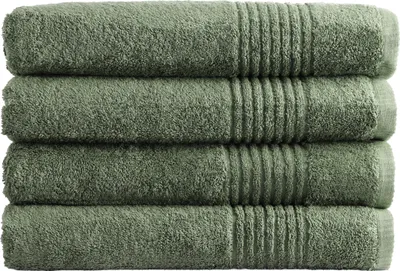 Produktbild von PHLOX PHLOX Supreme XL Handtücher 70x140 - 4er Set - Schwere Qualität 600 g/m2 - Altgrün