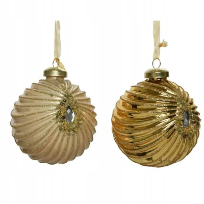 Immagine prodotto di Guaina per albero di Natale in vetro nei toni dell'oro 8 cm