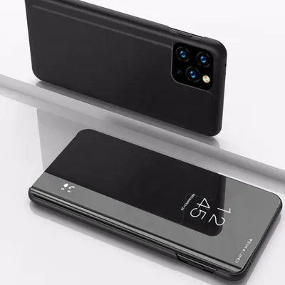 Produktbild von Handyhülle für Apple iPhone 13 Pro Smart Cover Schutzhülle Clear View Case Schwarz