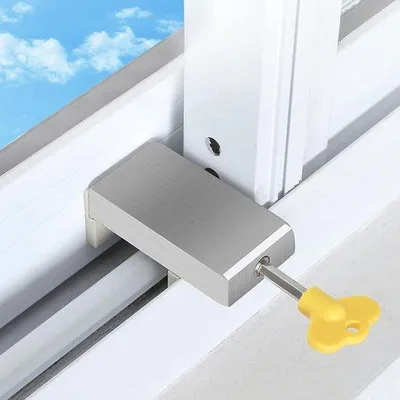 Image de Fermeture à glissière avec sécurité enfant, fermeture à glissière avec interrupteur à clé et sécurité enfant réglable, fermeture à glissière pour enfants, fermeture à glissière avec limiteur d'ouverture pour la sécurité des enfants