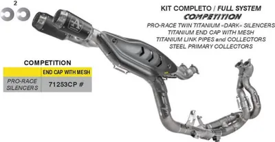 Obrázek produktu pro ARROW Kompletní výfukový systém Competition Racing Titan pro Ducati Panigale V4
