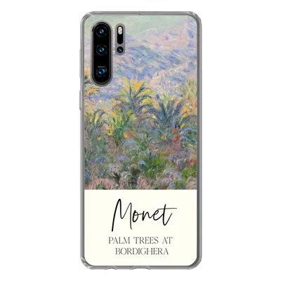Produktbild von MuchoWow® Handyhülle Schutzhülle Hülle für Huawei P30 Pro Monet - Kunst - Palmen in Bordighera Silikon Softcase Handy Hülle - Schutzdeckel