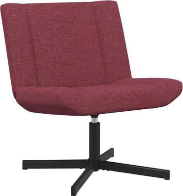 Image de vidaXL Chaise pivotante vin rouge 63 x 75 x 76 cm Tissu