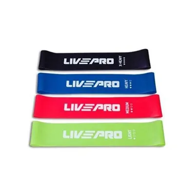 Image de Odporová fitness aerobic guma LivePro SET 4 ks