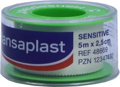 Produktbild von Hansaplast Fixierpfl.Sensitive 2,5 cmx5 m Schub 1 St