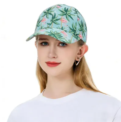 Obrázek produktu pro Baseballová čepice pro ženy, letní, s květinovým vzorem, prodyšná, univerzální velikost, materiál: bavlna/polyester