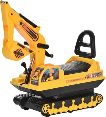 Productafbeelding van Loopauto, kinderbulldozer, babyloopauto in zwart en geel, 20X15X9Cm
