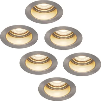 Produktbild von hoftronic LED Einbaustrahler 4W 2700K Dimmbar GU10 IP65 Edelstahl rund 6er Set