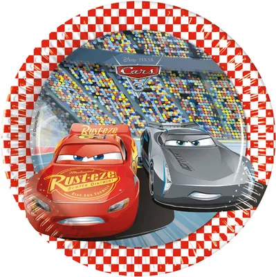 Zdjęcie produktu dla Talerzyki Cars Auta Zygzak Mcqueen - 20 cm, 8 szt.