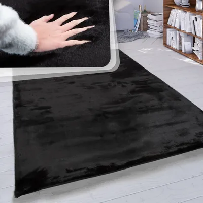 Produktbild von Hochflor Teppich Wohnzimmer Kunstfell Super Soft Einfarbig Grösse 120x160 cm