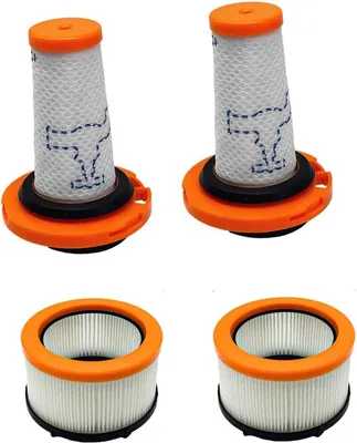 Produktbild von 2 Filter für Rowenta XFRORCE Flex 9.60, Staubsaugerfilter für Rowenta Xforce Flex 9.60, 1 Vormotorfilter + 1 Nachmotorfilter, ZR009010, ZR009012