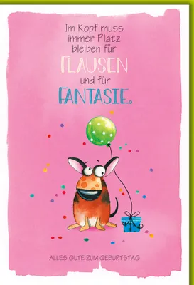 Produktbild von Geburtstag - Karte mit Umschlag - Verrücktes Tier, gezeichnet