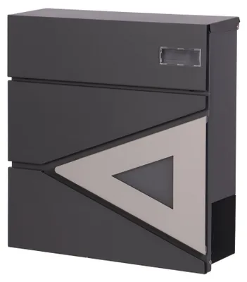 Image de Boîte aux lettres moderne avec serrure et compartiment pour journaux