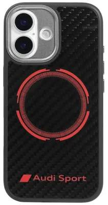 Produktbild von Audi RSQ Carbon Fiber Sport Red Circle iPhone 17 MagSafe Case Schwarz