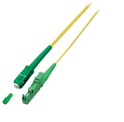Image de Câble de raccordement fibre optique simplex E2000©/APC-SC/APC -- OS2 10 m 3,0 mm jaune 9/125 µm