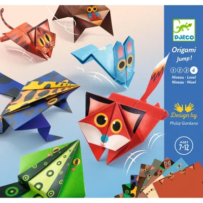 Obrázek produktu pro Kreativní origami hra Skákavá zvířátka, Djeco