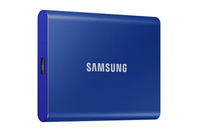 Produktbild von Samsung Portable SSD T7, 1 TB, USB Typ-C, 3.2 Gen 2 (3.1 Gen 2), 1050 MB/s, Passwortschutz, Blau