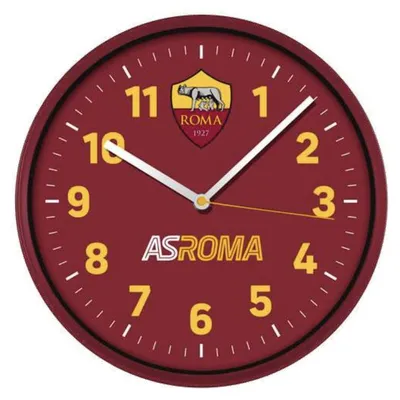 Image de Lowell 00875RO1, Horloge murale, ronde, rouge, ABS (acrylonitrile-butadiène-styrène), plastique ABS