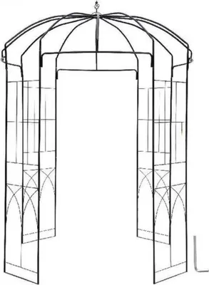Produktbild von Schwarze Gartenvogelkooi Pergola 240 cm