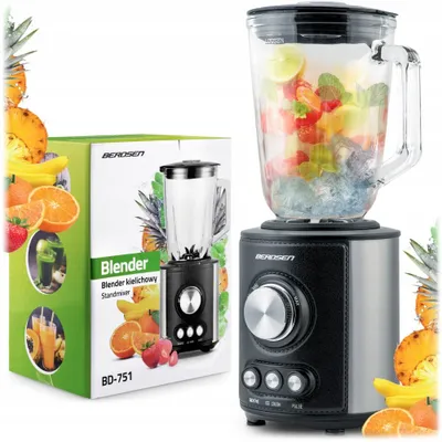 Berdsen BD-751 Standmixer, 800 W, 1,5 l Glaskrug, 3 Geschwindigkeitsstufen