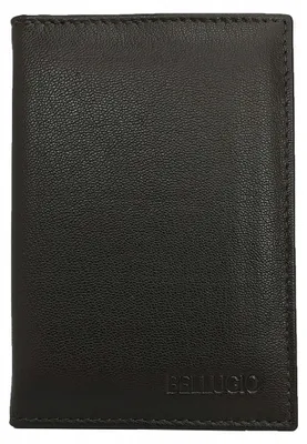 Imagen del producto de Estuche para tarjetas de visita Bellugio Lederetui, color marrón chocolate, con protección RFID